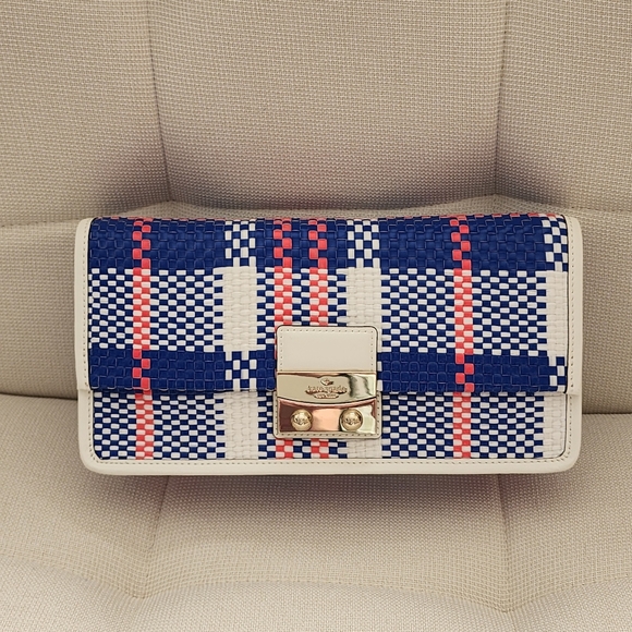 Kate Spade STORYBOOK Woven Bay Drive Chloe Finn Clutch - Picture 5 of 16